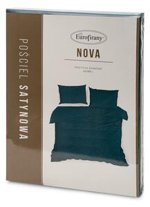 EUROFIRANY Hladká a ľahká posteľná bielizeň z kvalitnej bavlnenej tkaniny 180 cm x 200 cm tyrkysová satén 100% bavlna
