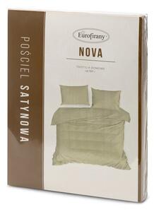 EUROFIRANY Hladká a ľahká posteľná bielizeň z kvalitnej bavlnenej tkaniny 140 cm x 200 cm béžová satén 100% bavlna