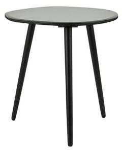 Čierny drevený odkladací stolík so zelenou sklenenou doskou Divo- 54*45*48 cm - Light & Living
