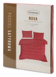 EUROFIRANY Hladká a ľahká posteľná bielizeň z kvalitnej bavlnenej tkaniny 140 cm x 200 cm ružová satén 100% bavlna