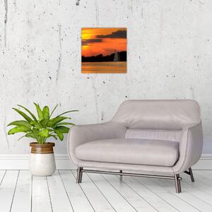 Západ slnka na vode - obraz na stenu (Obraz 30x30cm)