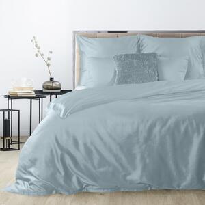 EUROFIRANY Hladká a ľahká posteľná bielizeň z kvalitnej bavlnenej tkaniny 140 cm x 200 cm modrá satén 100% bavlna