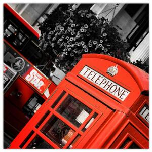 Londýnska telefónna búdka - moderné obrazy (Obraz 30x30cm)