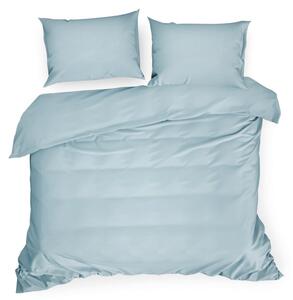 EUROFIRANY Hladká a ľahká posteľná bielizeň z kvalitnej bavlnenej tkaniny 140 cm x 200 cm modrá satén 100% bavlna