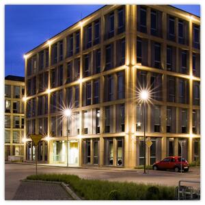 Osvetlené budovy - obraz (Obraz 30x30cm)