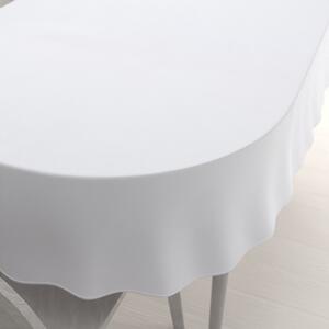 Biante Teflónový oválny obrus TF-068 Biely bez vzoru 60x100 cm
