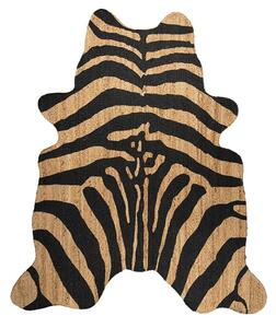 Čierno-hnedý jutový koberec Zebra - 150*170*1cm - Mars & More