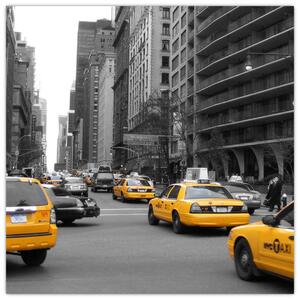 Žlté taxi - obraz (Obraz 30x30cm)