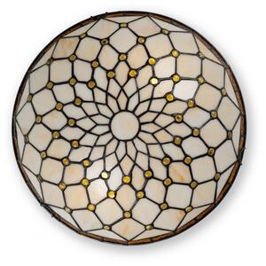 BRILAGI - Tiffany vitrážové stropné svietidlo IVORY 2xE27/60W/230V pr. 40 cm