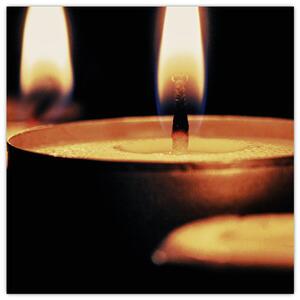 Horiace sviečky - obraz (Obraz 30x30cm)