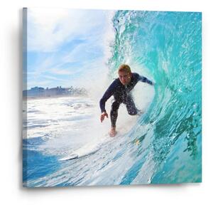 Sablio Obraz surfista na vlne - 50x50 cm