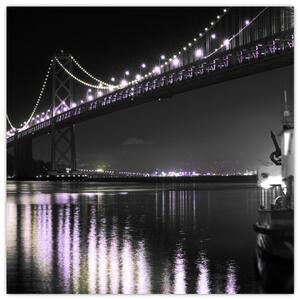 Nočný most - obraz (Obraz 30x30cm)
