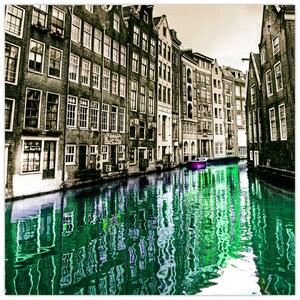 Obraz ulice Amsterdamu (Obraz 30x30cm)
