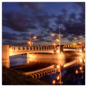Obraz osvetleného mosta (Obraz 30x30cm)