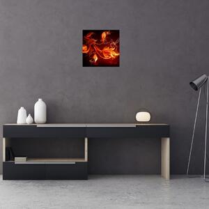 Abstraktné oheň - obraz (Obraz 30x30cm)
