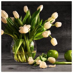 Tulipány vo váze - obraz (Obraz 30x30cm)