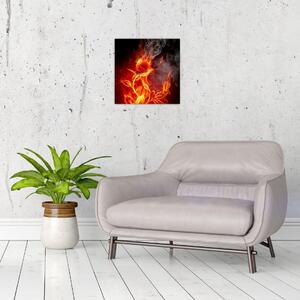 Obraz abstraktného ohňa (Obraz 30x30cm)