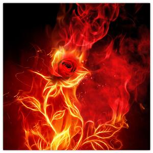 Oheň - abstraktný obraz (Obraz 30x30cm)
