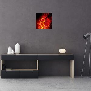Oheň - abstraktný obraz (Obraz 30x30cm)