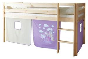 VYVÝŠENÁ POSTEĽ, 90/200 cm lila, prírodná farba, béžová MID.YOU - Detské izby, Online Only