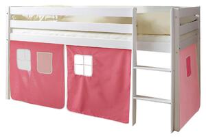 VYVÝŠENÁ POSTEĽ, 90/200 cm ružová, biela, pink MID.YOU - Detské izby, Online Only