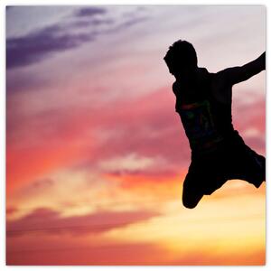 Obraz skákajúceho muža (Obraz 30x30cm)
