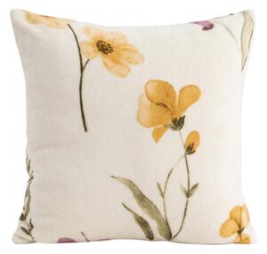 Obojstranná obliečka na vankúšik DUO SENSE WILDELLA 45x45 cm mikroplyš/flanel, krémový