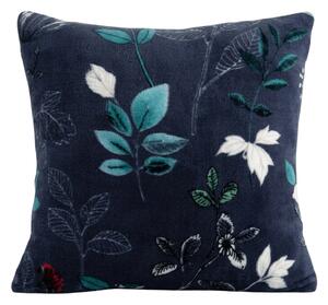 Obojstranná obliečka na vankúšik DUO SENSE NOCTIFLORA 45x45 cm mikroplyš/flanel, tmavomodrý