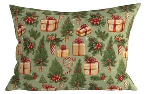 Obliečka na vankúš z mikrovlákna CHRISTMAS PRESENTS 50x70 cm, zelený