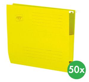 Závesné dosky s bočnicami, žlté, 50 ks