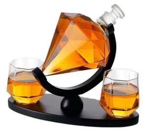 Darčeková sada na Whiskey poháre, decanter 850ML Diamond
