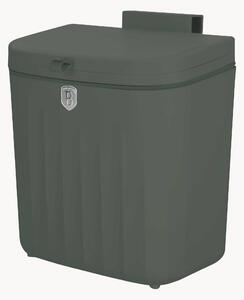 Závesný kuchynský odpadkový kôš Matte Green, 7 l