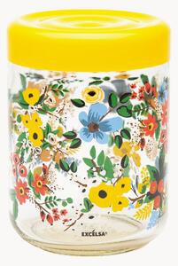 Sklenená úložná dóza Fiori Frida, 0,8 l