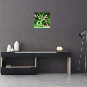 Tulipány vo váze, obraz na stenu (Obraz 30x30cm)