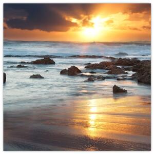 Západ slnka pri mori, obraz (Obraz 30x30cm)