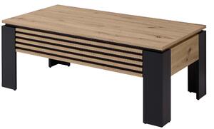 KONFERENČNÝ STOLÍK, čierna, dub artisan, kompozitné drevo, 60/110/43-65 cm MID.YOU - Stolíky do obývačky, Online Only