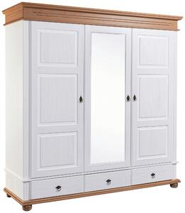 ŠATNÍKOVÁ SKRIŇA, borovica, biela, farba duba, 194/220/62 cm Ti'me - Skrine, Online Only