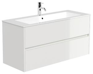 SKRINKA S UMÝVADLOM, biela s vysokým leskom, biela s vysokým leskom, 120/58,5/46,5 cm MID.YOU - Kúpeľňové skrinky, Online Only