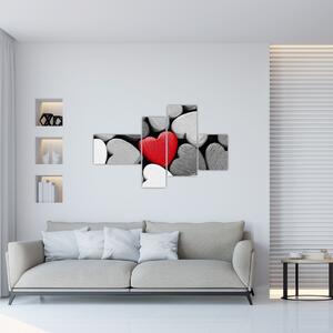 Červené srdce - obrazy na stenu (Obraz 110x70cm)
