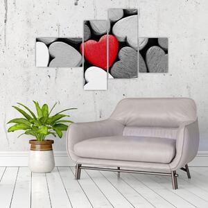 Červené srdce - obrazy na stenu (Obraz 110x70cm)