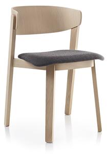 Fornasarig - Drevená stolička Wolfgang - čalúnené sedadlo
