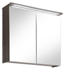 CMD COMAD - Kúpeľňová skrinka so zrkadlom Cosmo 2 - hnedá - 80x75x25 cm