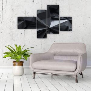 Čiernobiely obraz - abstrakcie (Obraz 110x70cm)