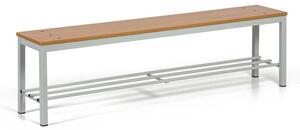Šatníková lavica s botníkom, sedák - lamino, dĺžka 1500 mm, orech