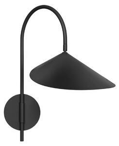 Nástenné Svietidlo ferm LIVING, stmievateľné, Čierna, Obývacia izba, Hliník, Škandinávsky