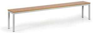 Šatníková lavica, sedák - lamino, dĺžka 2000 mm, buk
