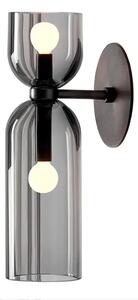 Toolight - Nástenná lampa Palla - čierna - APP1208-2W