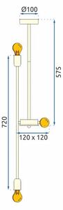 Toolight - Závesná stropná lampa Inverno - zlatá - APP1115-6CP