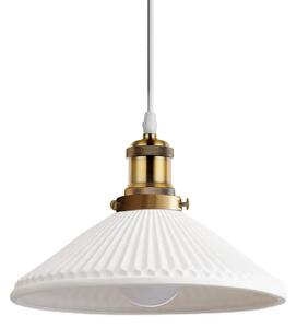 Toolight - Závesná stropná lampa Nastro - biela/zlatá - APP1172-1CP