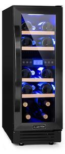 Klarstein Vinovilla 17 Built-in Duo Onyx Edition, dvojzónová vinotéka, 53 l, 17 fliaš, 3-farebné LED osvetlenie, sklenené dvere
